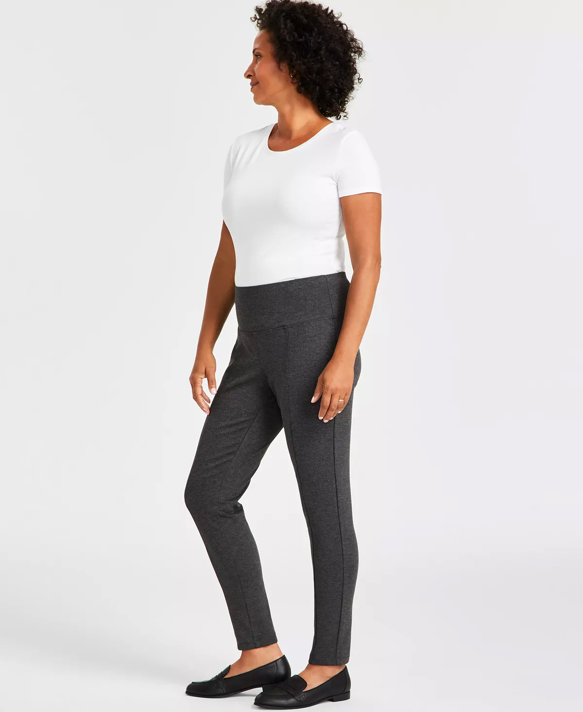 Style & Co Women's Mid-Rise Ponte-Knit Tummy Control Pants (Charcoal Grey) $13.83 + Free Store Pickup at Macy's or Free Shipping on $25+