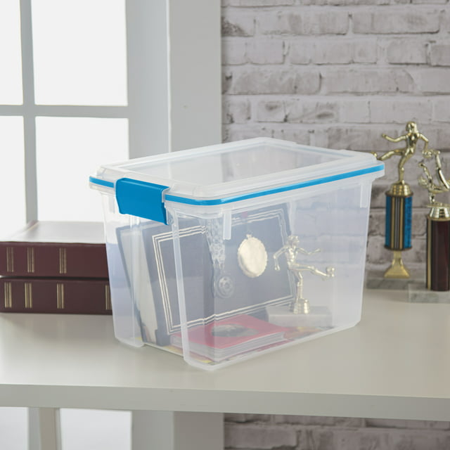 20-Quart Sterilite Clear Gasket Box with Blue Latches & Gasket $7.44 + Free S&H w/ Walmart+ or $35+