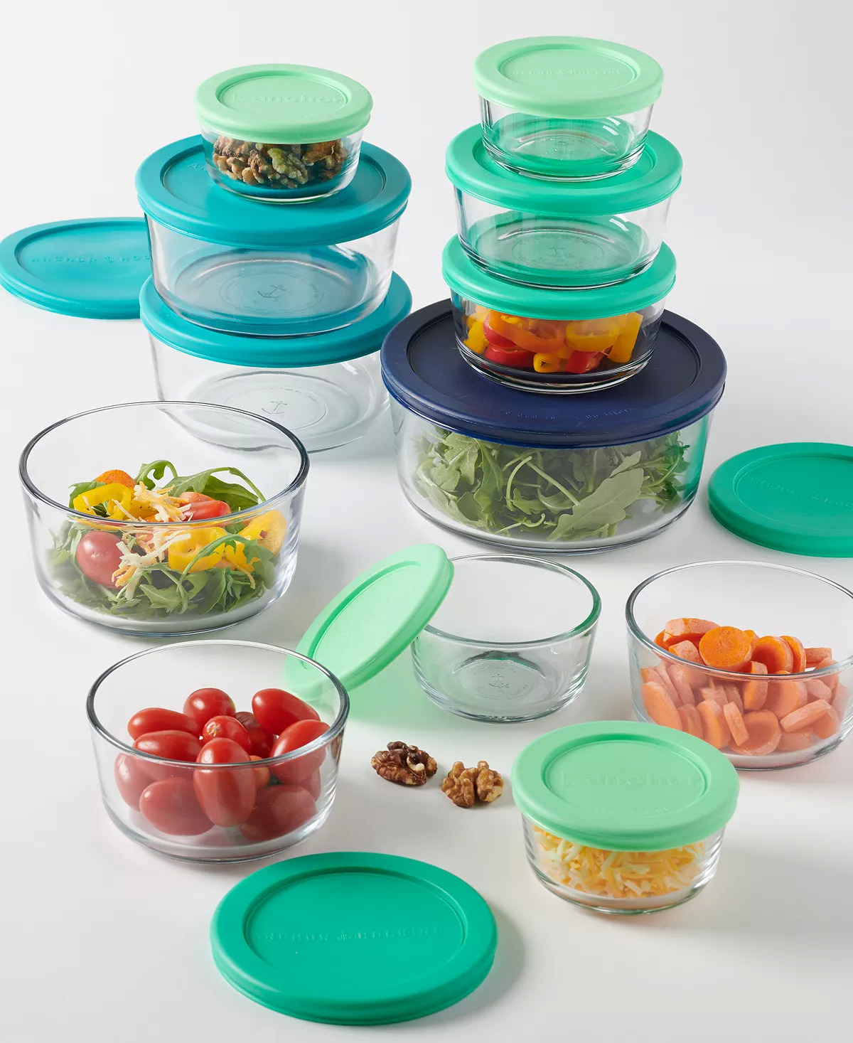 24-Piece Anchor Hocking Food Storage Set w/ SnugFit Lids $28 + Free ...