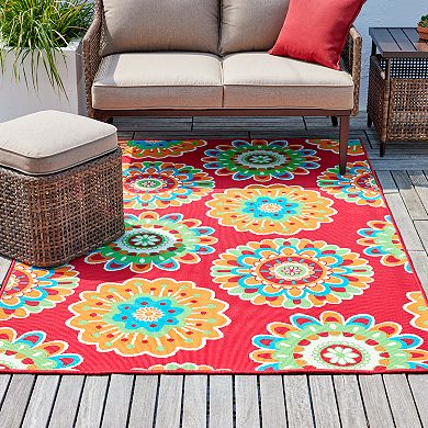 Sonoma Goods For Life Floral Medallion Indoor/Outdoor Area Rug $34.67 ...