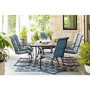 Crestridge steel outdoor patio store side table with tile top