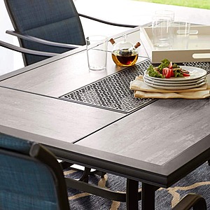 7 Pc Hampton Bay Crestridge Steel Padded Sling Outdoor Patio