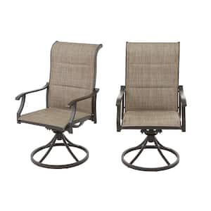 Hampton bay riverbrook espresso brown round aluminum glass top online outdoor dining table
