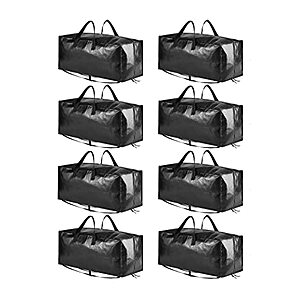 SpaceAid Heavy Duty Moving Bags, Extra Large Storage Totes W/Backpack, 8 Pack