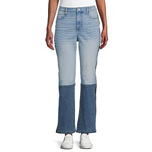 Time and Tru Women s Colorblocked Bootcut Jeans Light Wash