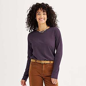Women's Sonoma Goods For Life Everyday Crewneck Long Sleeve Tee (Various) $7.13 + Free Store Pick Up at Kohl's or FS on $49+