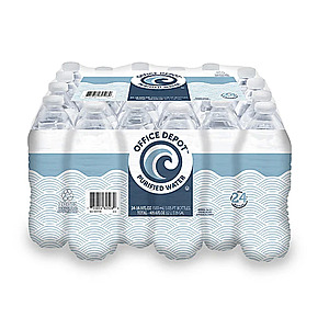 YMMV: 24-Pack 16.9-Oz Office Depot Purified Water Bottles $2.99 + Free Store Pickup at OfficeDepot / OfficeMax