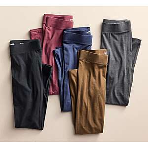 Women's Sonoma Goods For Life Wide Waist-Band Capri Leggings (Various Colors) $  6.80, MidRise Leggings $  7.63 + Free Store Pickup at Kohl's or F/S on Orders $  49+