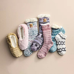 Women's Cozy Socks: Shine Cat Cozy Slipper Socks $2.24 & More + Free Store Pickup at Kohl's or F/S on Orders $49+