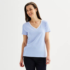 Croft & Barrow Women's Tees (Various) from  $4.79 + Free Store Pickup at Kohl's or F/S on Orders $49+