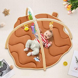 Prime Members: 50'x43' Large Baby Play Gym & Activity Mat w/ Detachable Toys (Pinecone Shaped) $15.99 + Free Shipping