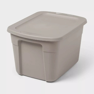 Brightroom Storage Bins & Totes: 66-qt Clear Bin $7.20, 18-Gal Tote (Gray) $5.60 & More + Free Store Pickup