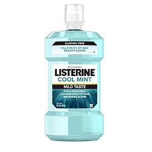1-L Listerine Zero Alcohol Mouthwash (Cool Mint) .60 w/ Subscribe & Save