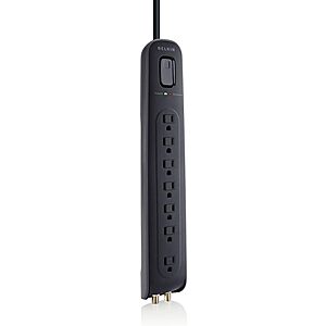 7-Outlet Belkin AV Power Strip Surge Protector w/ 4' Cord (Black)  + Free Shipping w/ Prime