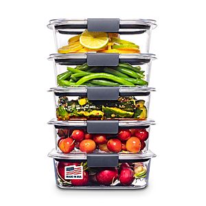 Prime: 5-Pack Rubbermaid Brilliance 3.2 Cup Food Storage Containers (Clear, Medium, BPA-Free) $27.99 + Free Shipping w/ Prime or on $35+