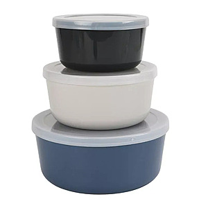 3-Piece The Big One Prep Bowls w/ Lids (Blue Multi) $7.86 + Free Shipping