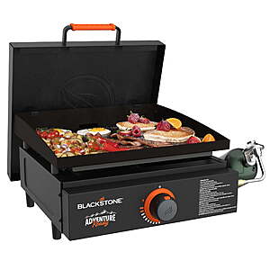 17" Blackstone Adventure Ready Propane Griddle w/ Hard Cover $97 + Free Shipping