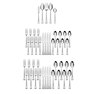 51-Piece International Silver Stainless Steel Flatware Set (Service for 8, Various) $28.99 + Free Store Pickup at Macy's