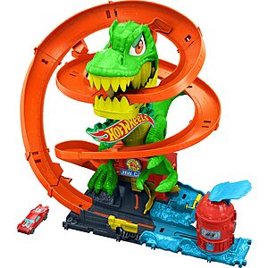 Hot Wheels Diecast City T-Rex Blaze Battle Playset 1:64 Scale Dinosaur Nemesis $20.99 + Free Shipping w/ Prime or on $35+