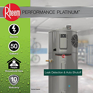50-Gallon Rheem ProTerra Hybrid Heat Pump Smart Electric Water Heater $1455 + Free Ship to Store