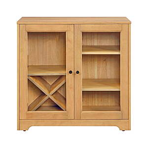 30" Better Homes & Gardens Aster Bar Cabinet w/ Solid Wood Frame (Natural Oak) $88 + Free Shipping
