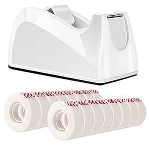 16-Rolls 36-Yards Amazon Basics Clear Tape w/ Dispenser (Matte, 3/4" x 1300") $6.44 + F/S w/ Prime or on Orders $35+