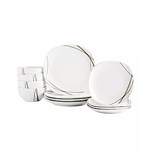 12-Piece (Service for 4) Tabletops Unlimited Dinnerware Set (Various) from  + Free Store Pickup