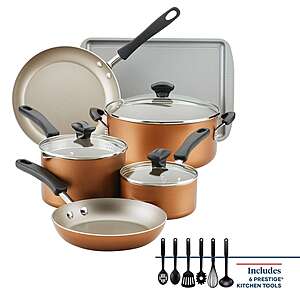 15-Piece Farberware Cookstart DiamondMax Nonstick Cookware Set (Various colors) $52.49 + Free Shipping