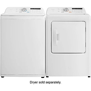 Insignia 4.1 Cu. Ft. Top Load Washer with ColdMotion Technology & 7 Cu. Ft. Electric Dryer with Sensor Dry (White) $799.98 + Free Shipping
