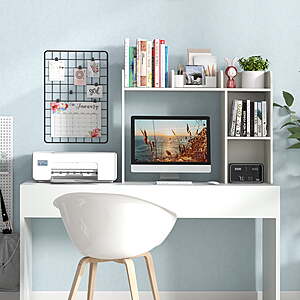 29" Costway 3-Shelves Modern Desk Standard Bookcase (Wood White) $49.99 + Free Shipping