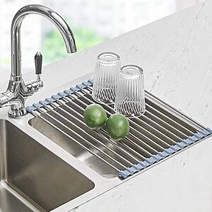 17.5" x 11.8" Seropy Over-The-Sink Roll Up Dish Drying Rack $6.30 + Free Shipping w/ Prime or on $35+