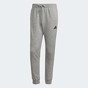adidas Men's Essentials Fleece Regular Tapered Pants (Medium Grey Heather / Black, Sizes: M-XL) $13 + Free Shipping