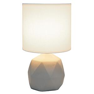 Simple Designs LT2060-WHT Geometric Concrete Mini Table Lamp (White) $8.32 + Free Shipping w/ Prime or on $35+
