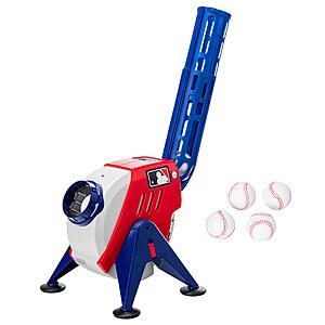 Franklin Sports Kids MLB Baseball Pitching Machine w/ Adjustable Speeds & Launch Angles (White/Red) $35.77 + Free Shipping