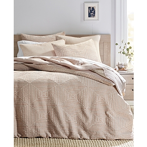 3-Piece Oake Concentric Square Matelass&eacute; Duvet Cover Set (Clay, King) $48.93 + Free Shipping