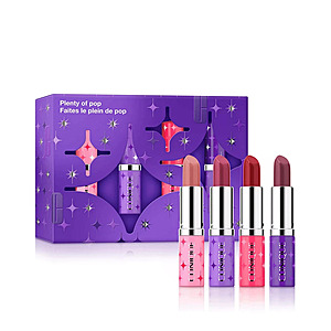 Clinique Beauty Sets: 4-Piece Clinique Plenty Of Pop Longwear Lipstick Gift Set $17.50 & More + Free Pickup at Macys or Free Shipping on $39+