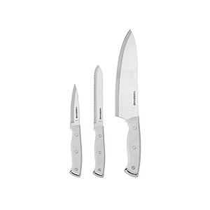 3-Piece Farberware Triple Rivet Chef Knife Set (White, White Gold) $8.66 + Free Store Pickup at Macy's or Free Shipping on $25+