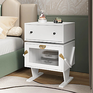 Zoomie Kids Anabelia LED Robot End Table w/ 360&deg; Rotation $71.99 + Free Shipping