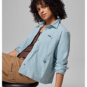 Columbia Women's Brea Falls Woven Long Sleeve Shirt (Black, Crushed Blue) $17.60 + Free Shipping