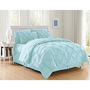 8-Piece Elegant Comfort Complete Bed in a Bag Comforter Set w/ Double Sided Storage Pockets (Full/Queen, Blue) $31.90 + Free S&H w/ Walmart+ or on $35+