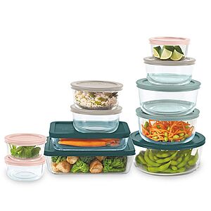 22-Piece Pyrex Glass Food Storage Set (Clear, Multi)  $26.99 + Free Store P/U at Kohl's or F/S on Orders $49+