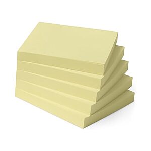 5-Pk 3"x3" Amazon Basics Square Sticky Notes $3 or Less + Free S&H w/ Prime