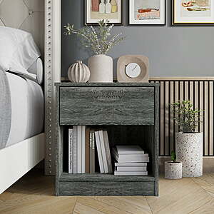 Castle Place Minimalist Nightstand w/ 1 Drawer (3 Colors) $34.20 + Free Shipping w/ Walmart+ or on $35+