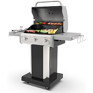 Kenmore 3-Burner 30,000 BTU Propane Gas Grill w/ Cast Iron Grates & Folding Side Tables (Black) $269.99 + Free Shipping