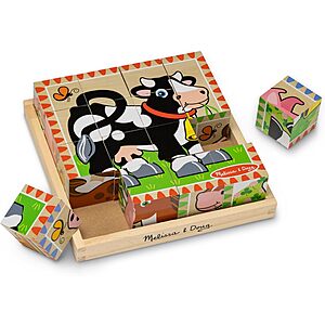 16-Piece Melissa & Doug Farm Wooden Cube Puzzle w/ Storage Tray $8.79 + Free Shipping w/ Prime or on $35+