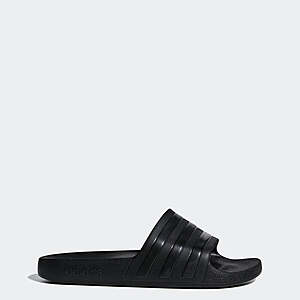 adidas Men's Adilette Aqua Slides (Core Black) $7 + Free S&H