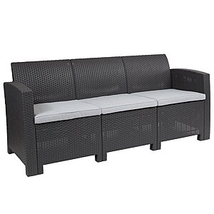 67.5"  Merrick Lane Malmok 3-Seat Outdoor Sofa w/ Beige Cushions (Dark Gray) $94.37 + Free Shipping