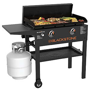 28" Blackstone 2-Burner Flat Top Outdoor Griddle w/ Hard Cover $224 + Free S&H