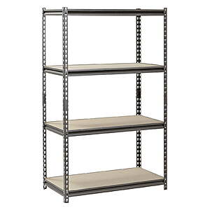 60" Muscle Rack 4-Shelf Steel Shelving (500 lbs. Capacity per Shelf; Silver, 36"W x 18"D x 60"H) $51 + Free Shipping