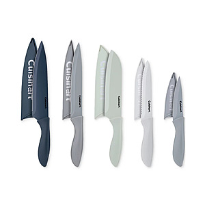10-Piece Cuisinart Knife Set w/ Blade Guards (Blue Ombre, Muted Earth) $14.99 + Free Pickup at Macys or Free Shipping on $39+